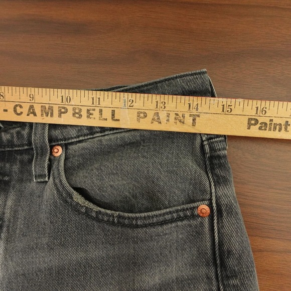 Levi's Premium 501 Skinny Button Fly Denim Jeans Womens SZ 28x28 Gray Distressed - Picture 14 of 16